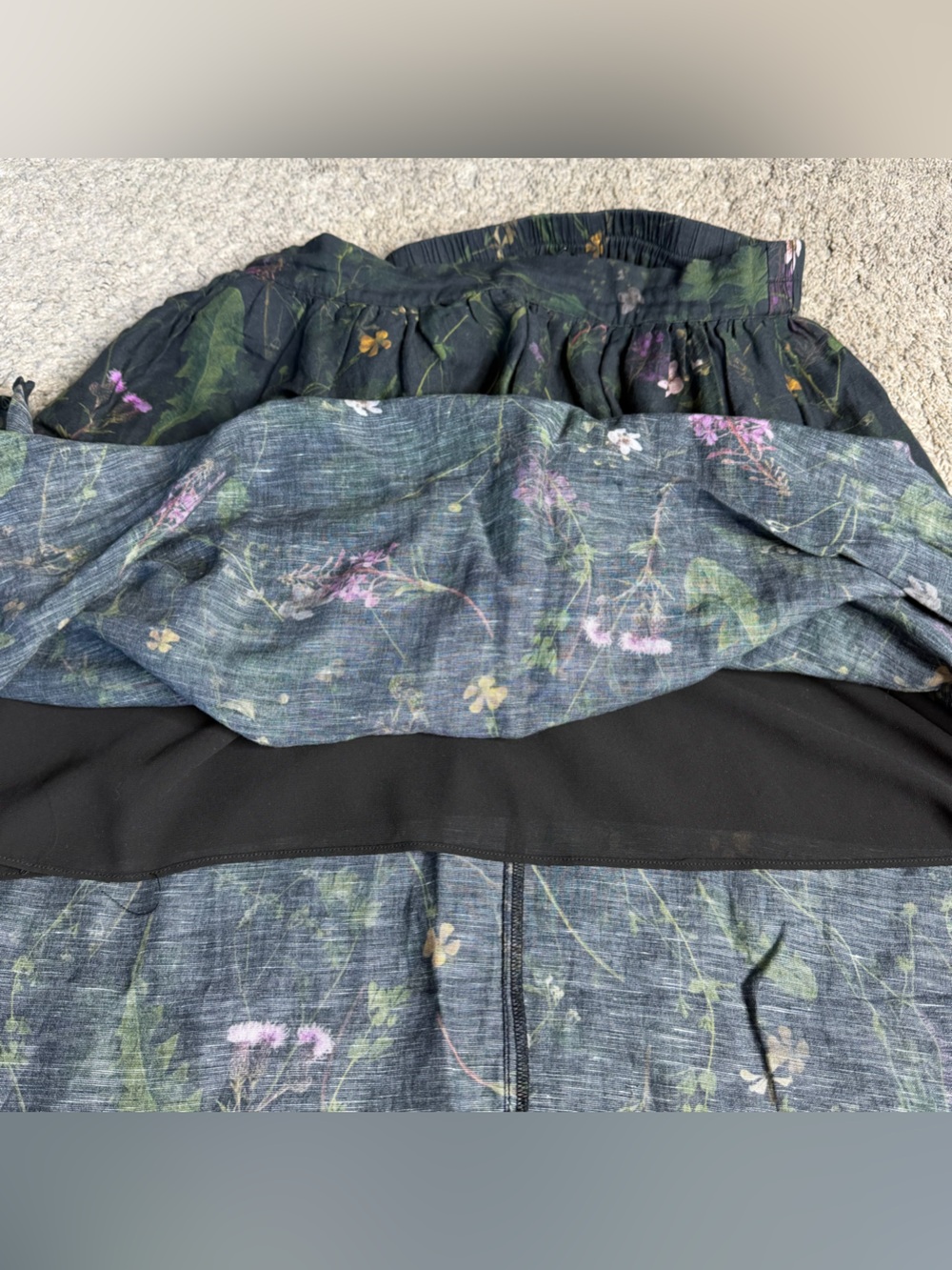 All Saints Black Floral A-Line Midi Skirt - Picture 15 of 16